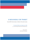 Cover page: A New Model for Transit: Transit/TNC Partnerships in Western Riverside County