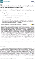 Cover page: Characterization of Uterine Motion in Early Gestation Using MRI-Based Motion Tracking.