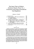 Cover page: The Sweet Taste of Defeat: American Electric Power Co v. Connecticut and Federal Greenhouse Gas Regulation