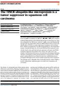 Cover page: The TINCR ubiquitin-like microprotein is a tumor suppressor in squamous cell carcinoma