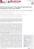 Cover page: Draft Genome Sequence of the Iridescent Marine Bacterium Tenacibaculum discolor Strain IMLK18