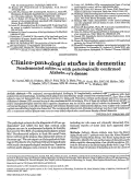 Cover page: Clinico-pathologic studies in dementia: nondemented subjects with pathologically confirmed Alzheimer's disease.