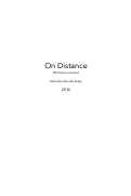 Cover page: On Distance