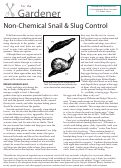 Cover page: Non-Chemical Snail &amp; Slug Control