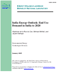 Cover page: India Energy Outlook: End Use Demand in India to 2020