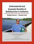 Cover page: Environmental and Economic Benefits of Building Solar in California: Quality Careers — Cleaner Lives