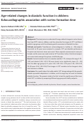 Cover page: Age‐related changes in diastolic function in children: Echocardiographic association with vortex formation time