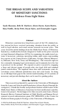 Cover page: The Broad Scope and Variation of Monetary Sanctions: Evidence From Eight States