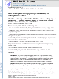 Cover page: What is the optimal neuropsychological test battery for schizophrenia in China?