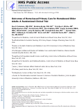 Cover page: Outcomes of home-based primary care for homebound older adults: A randomized clinical trial.