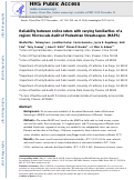 Cover page: Reliability between online raters with varying familiarities of a region: Microscale Audit of Pedestrian Streetscapes (MAPS)