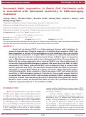 Cover page: Increased Nek1 expression in Renal Cell Carcinoma cells is associated with decreased sensitivity to DNA-damaging treatment