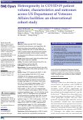 Cover page: Heterogeneity in COVID-19 patient volume, characteristics and outcomes across US Department of Veterans Affairs facilities: an observational cohort study