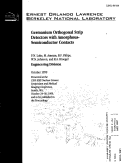 Cover page: Germanium Orthogonal Strip Detectors with Amorphous-Semiconductor Contacts