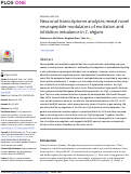 Cover page: Neuronal transcriptome analyses reveal novel neuropeptide modulators of excitation and inhibition imbalance in C. elegans