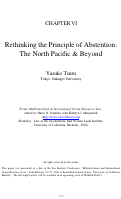 Cover page: Multilateralism and International Ocean-Resources Law:  Chapter 6.  Rethinking the Principle of Abstention: The North Pacific and Beyond