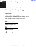 Cover page: Remote control of migration: theorising territoriality, shared coercion, and deterrence