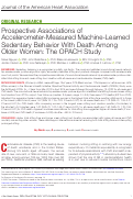 Cover page: Prospective Associations of Accelerometer-Measured Machine-Learned Sedentary Behavior With Death Among Older Women: The OPACH Study.