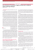 Cover page: Are Cholesterol Treatment Targets a Deterrent to Optimal Lipid-Lowering Therapy?