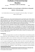 Cover page: Antitrust Law and Public Services Performances with Reference to the Postal Industry