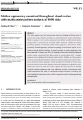 Cover page: Motion opponency examined throughout visual cortex with multivariate pattern analysis of fMRI data.