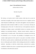 Cover page: A Model of R&amp;D Valuation and the Design of Research Incentives