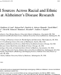 Cover page: Referral Sources Across Racial and Ethnic Groups at Alzheimer’s Disease Research Centers