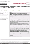 Cover page: Urolithiasis in dogs: Evaluation of trends in urolith composition and risk factors (2006-2018).