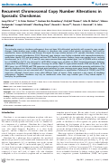 Cover page: Recurrent Chromosomal Copy Number Alterations in Sporadic Chordomas