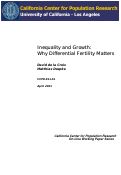 Cover page: Inequality and Growth:  Why Differential Fertility Matters