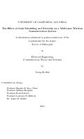 Cover page: The effect of joint scheduling and diversity on a multi- user wireless communication system