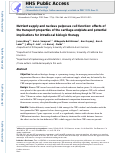 Cover page: Nutrient supply and nucleus pulposus cell function: effects of the transport properties of the cartilage endplate and potential implications for intradiscal biologic therapy