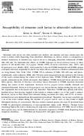 Cover page: Vulnerability of estuarine crab larvae to ultraviolet radiation