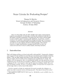 Cover page: Some Criteria for Evaluating Designs