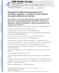 Cover page: Management of SIADH-related hyponatremia due to psychotropic medications - An expert consensus from the Association of Medicine and Psychiatry.