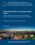 Cover page: Tracking the PACE of household energy usage: Energy usage impacts of projects financed through Property Assessed Clean Energy programs in California