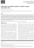 Cover page: Differential variability analysis of single-cell gene expression data.