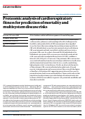 Cover page: Proteomic analysis of cardiorespiratory fitness for prediction of mortality and multisystem disease risks