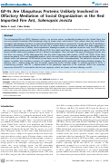Cover page: GP-9s Are Ubiquitous Proteins Unlikely Involved in Olfactory Mediation of Social Organization in the Red Imported Fire Ant, Solenopsis invicta