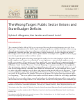 Cover page: The Wrong Target: Public Sector Unions and State Budget Deficits