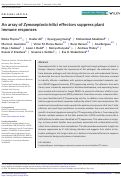 Cover page: An array of Zymoseptoria tritici effectors suppress plant immune responses.