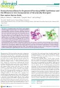 Cover page: Stereochemical Basis for Engineered Pyrrolysyl-tRNA Synthetase and the Efficient in Vivo Incorporation of Structurally Divergent Non-native Amino Acids