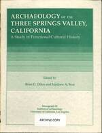Cover page: Archaeology of the Three Springs Valley, California: A Study in Functional Cultural History