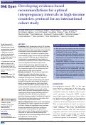 Cover page: Developing evidence-based recommendations for optimal interpregnancy intervals in high-income countries: protocol for an international cohort study
