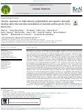 Cover page: Chronic exposure to high-density polyethylene microplastic through feeding alters the nutrient metabolism of juvenile yellow perch (Perca flavescens)