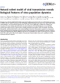 Cover page: Natural rodent model of viral transmission reveals biological features of virus population dynamics