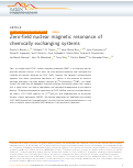 Cover page: Zero-field nuclear magnetic resonance of chemically exchanging systems.