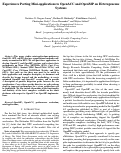 Cover page: Experiences in porting mini‐applications to OpenACC and OpenMP on heterogeneous systems