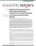 Cover page: Repetitive Electroacupuncture Attenuates Cold-Induced Hypertension through Enkephalin in the Rostral Ventral Lateral Medulla