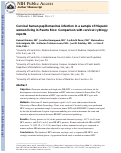 Cover page: Cervical human papillomavirus infection in a sample of Hispanic women living in Puerto Rico: comparison with cervical cytology reports.